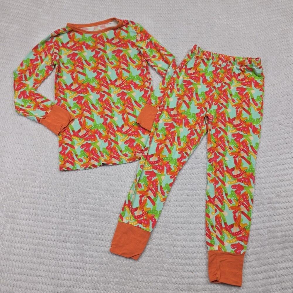 Laree + Co Pajamas Size 5/6T Gummy Worm Pajama Set Bamboo